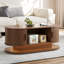 Table basse ovale de 110 cm de large avec rangement dissimulé et éclairage RVB-1807708432