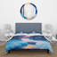 Winter Landscape & The River House In The Woods II - Ensemble de housse de couette Country - Microfibre de polyester-66393613