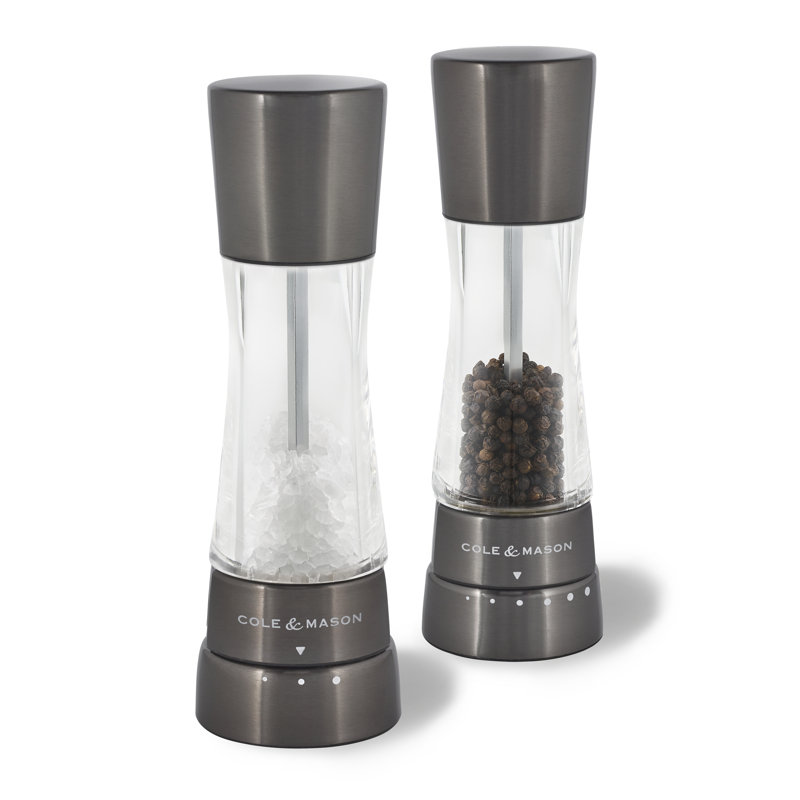Brand No Power Source Required / Manual Salt & Pepper Mill Set, Dark Grey