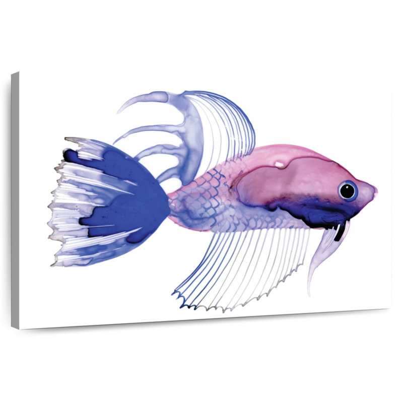 Purple Fish Mini, 30" H x 45" W