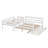 Twin XL Over Queen Bunk Bed With Trundle, Wooden Bed Frame With Ladder And Guardrail, Separated Into 3 Beds,-581121779