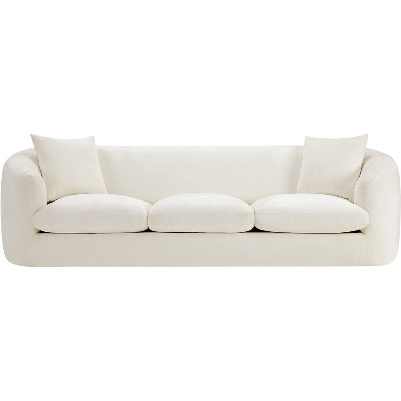 Canapé Penelope Millionder Chenille, Tissu chenille crème