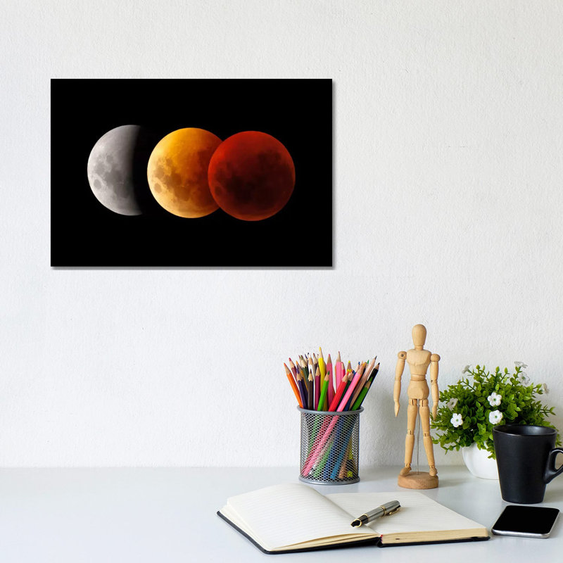 Composite Image Of Lunar Eclipse II by Philip Hart - Wrapped Canvas Print, 20.32 cm H x 30.48 cm W