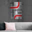 «Red Interrupted II» par Regina Moore, art mural en métal-1008878529