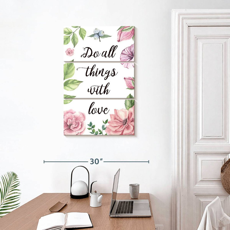 Tergel Do All Things With Love, citation III, H 32 po x l 20 po