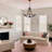 Modern Black Iron Branch Chandelier, 6-Light E12 Pendant Light With Adjustable Chain For Dining Room, Living Room, Kitchen, Sloped Ceiling Compatible