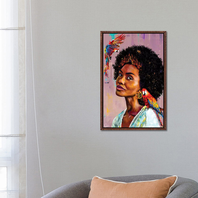 Lisa by Crixtover Edwin - Print on Canvas, Classic Brown Wood Framed, 66.04 cm H x 45.72 cm W