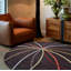 Tapis d'extérieur en laine touffetés à la main Vivanco Abstract - couleur brune | Design contemporain-26307881