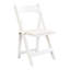 Chaise rembourrée pliante, peu encombrante, facile à transporter, 4 pièces, coussin beige / tablette blanche - salle à manger-1020428061