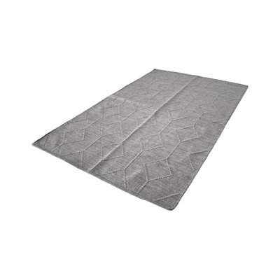 Moneka Geometric Cotton Hand Woven Area Rug