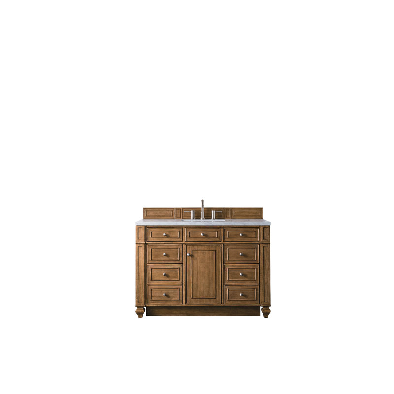 Bristol 48'' W Single Bathroom Vanity Base, Saddle Brown