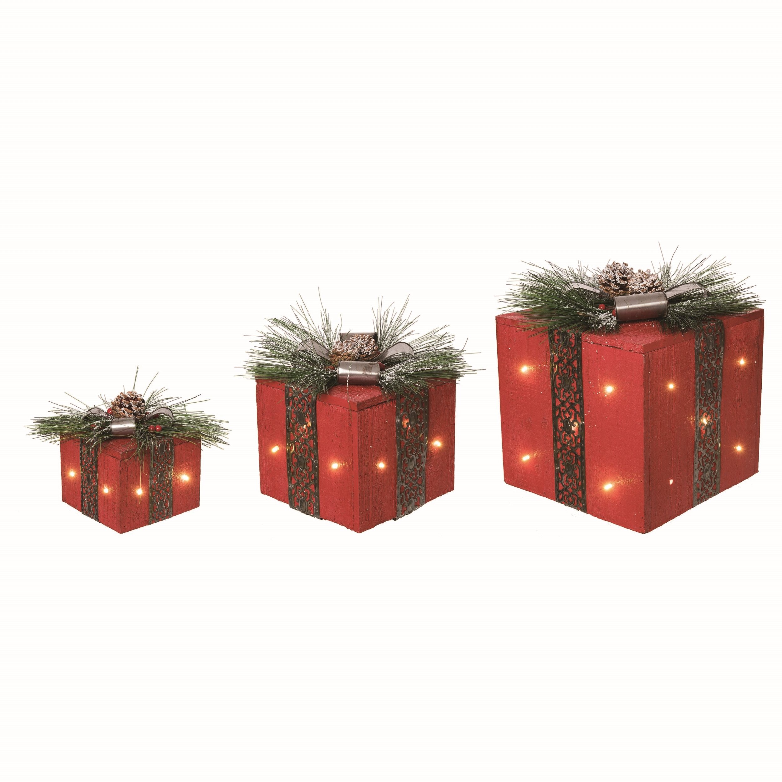 Light-Up 3-Piece Gift Boxes Set