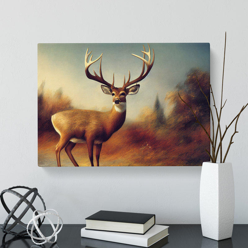 XXX-H1022-WF-8261X Stag Deer - Wrapped Canvas Print