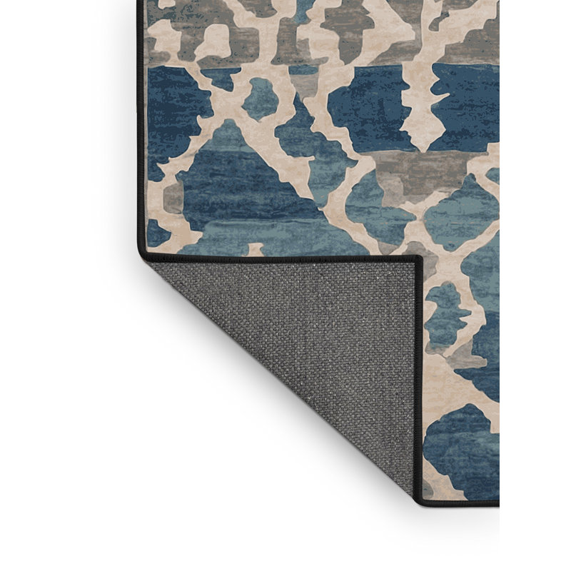 Tapis gris soyeux et moelleux, Carré 7 pi