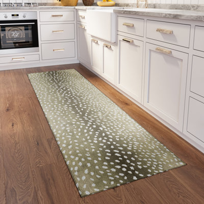 Edmonds Chenille Washable Animal Print Indoor / Outdoor Rug