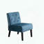 Ensemble de 2 chaises en velours sans accoudoirs - bleu - capitonné-1723776321