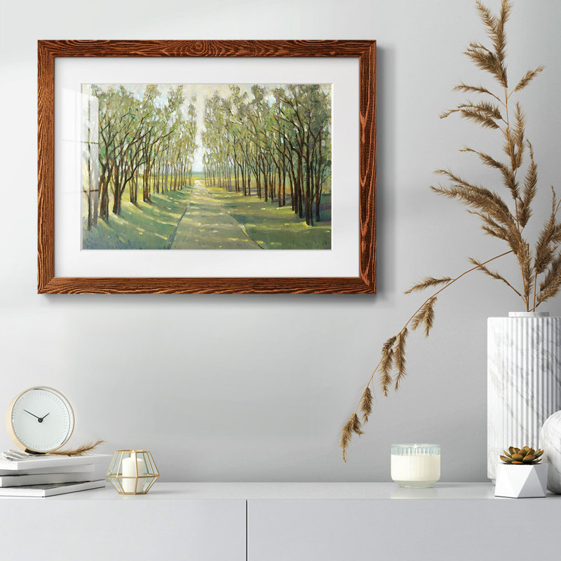 Forest Path encadré sur papier, Érable, H 18 po x l 26 po x P 1,5 po