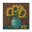 Art mural sur toile tendue - «Sunflower Romance II» de June Erica Vess pour décoration de salon, de chambre à coucher ou de bureau - 24 x 24