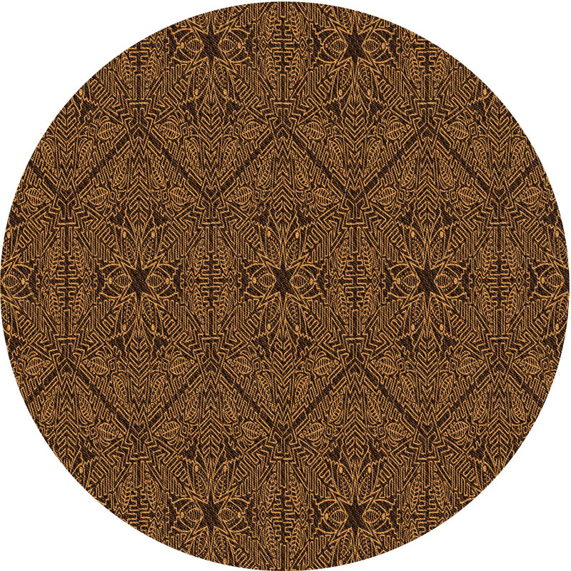 Geometric Indoor Rug, Round 5'