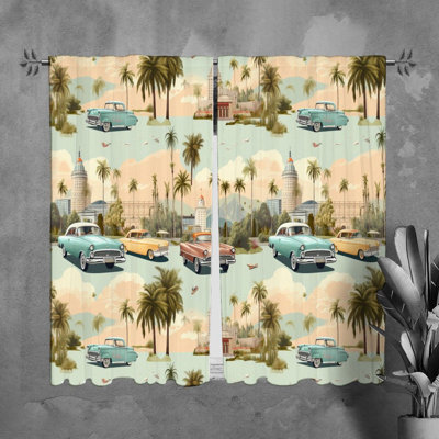 Paire de rideaux obscurcissant en polyester Kimiyah