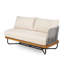 Ensemble de canapé modulaire d'extérieur en bois d'acacia tissé avec corde, beige