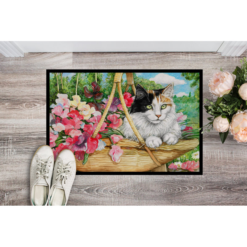 Tapis d'extérieur antidérapant pour chat Wamego, Rectangle 1 pi 6 po x 2 pi 3 po