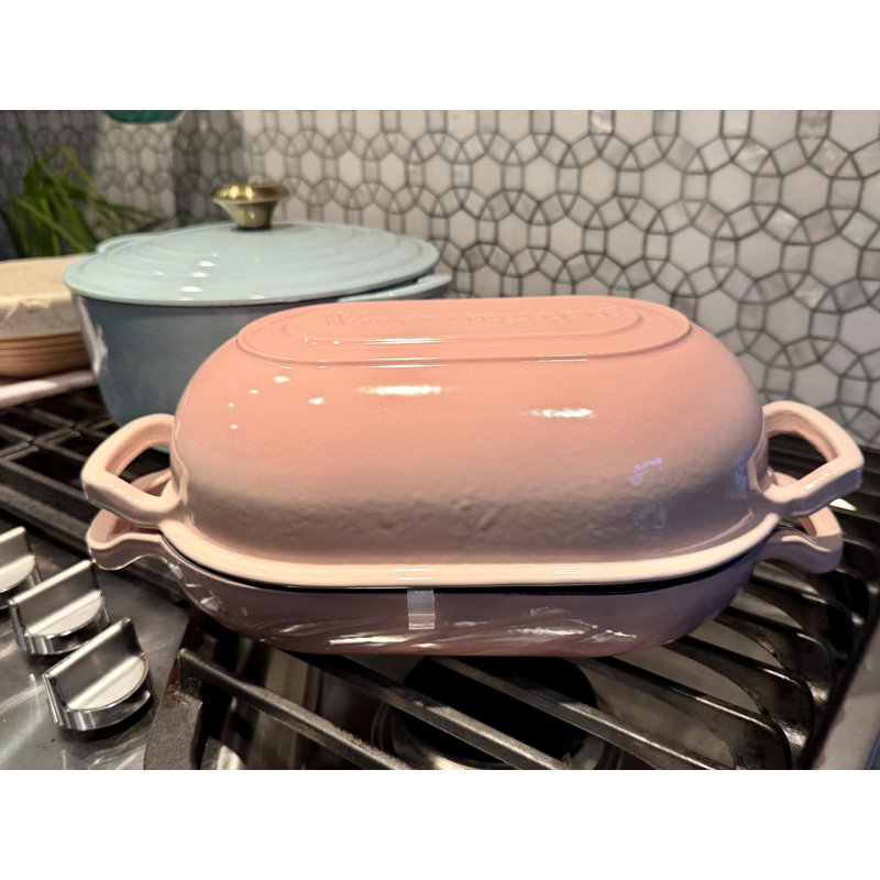 Cast Iron Bread Dutch Oven with Lid - Sourdough Baking Pan, All Stovetop & 500°F Oven Safe