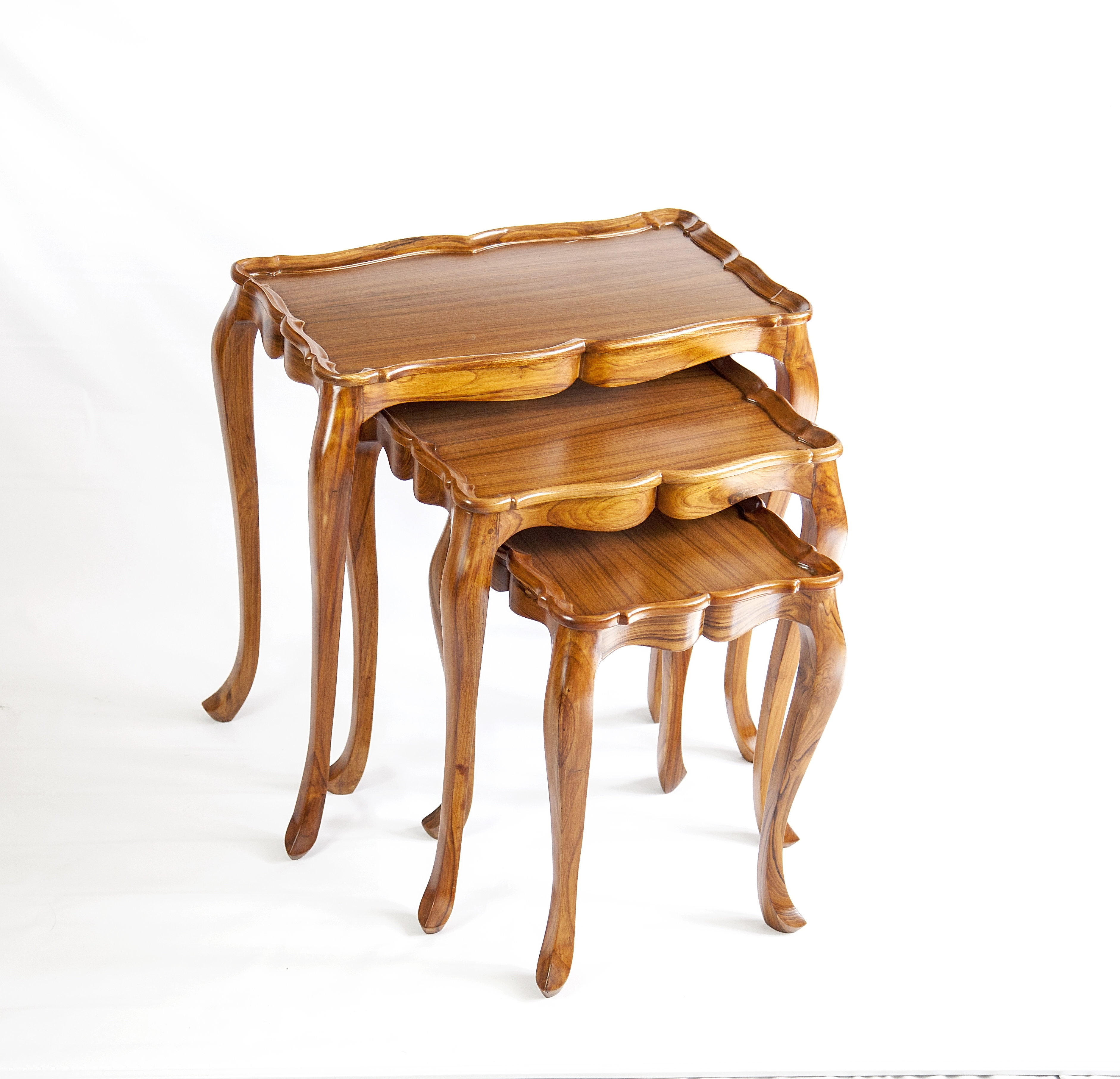 The Silver Teak Nesting Coffee Table Wayfair