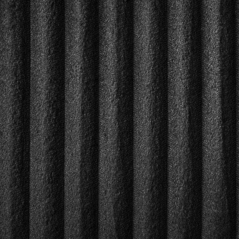 Chaise de salle à manger rembourrée Dermott Parson noire (ensemble de 2), Noir