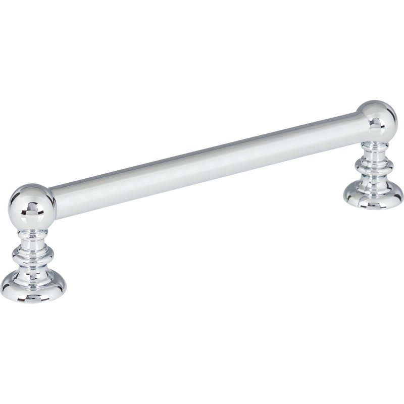 Polished Chrome 5 1/8" Modern Bar Handle with Mounting Hardware