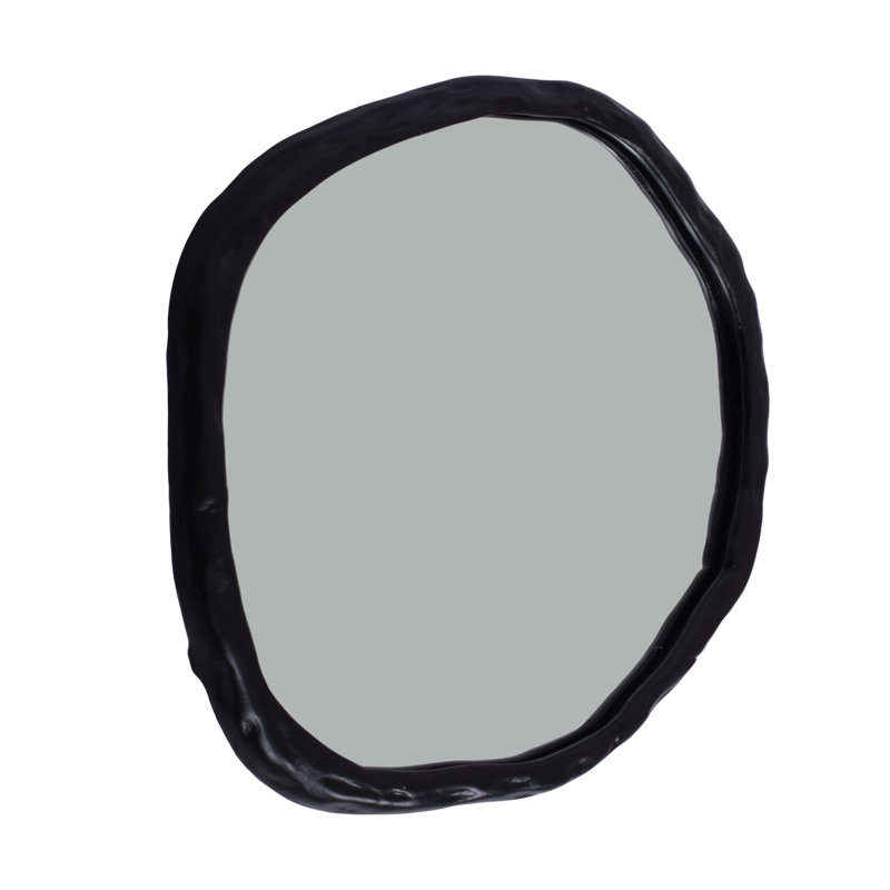 Nola Aluminum Novelty Mirror, Black, 24" x 24"