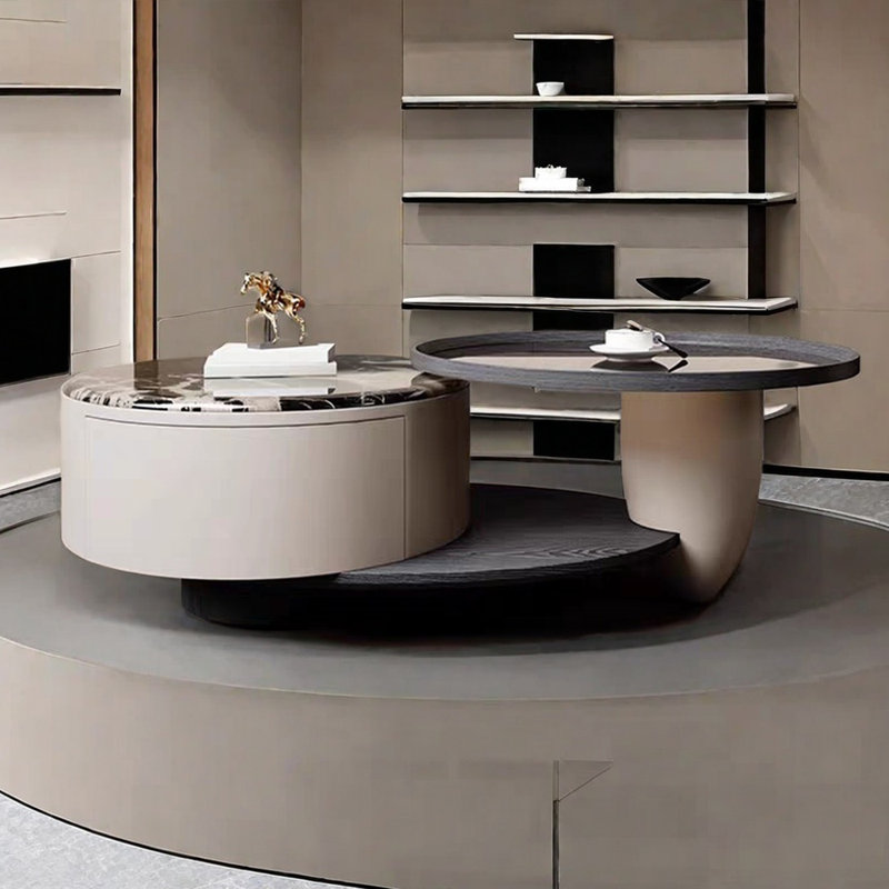 Modern minimalist marble coffee table