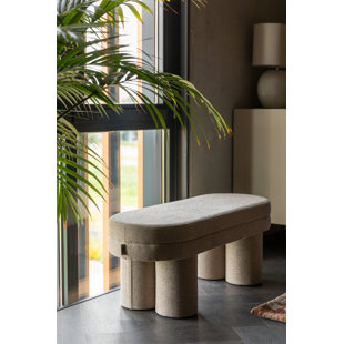 Banc rembourré en tissu