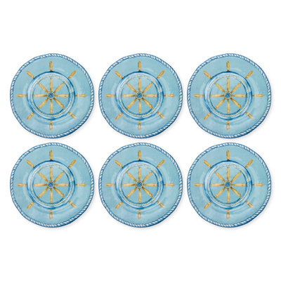 6-Piece Sail Away 11" Melamine Plate