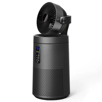 Space Gray 2-in-1 Oscillating Air Purifier Fan with Smart WiFi & Washable Filter, Whole-House Air Cleaner Covers 1980 Sq.Ft for Large Indoor Rooms