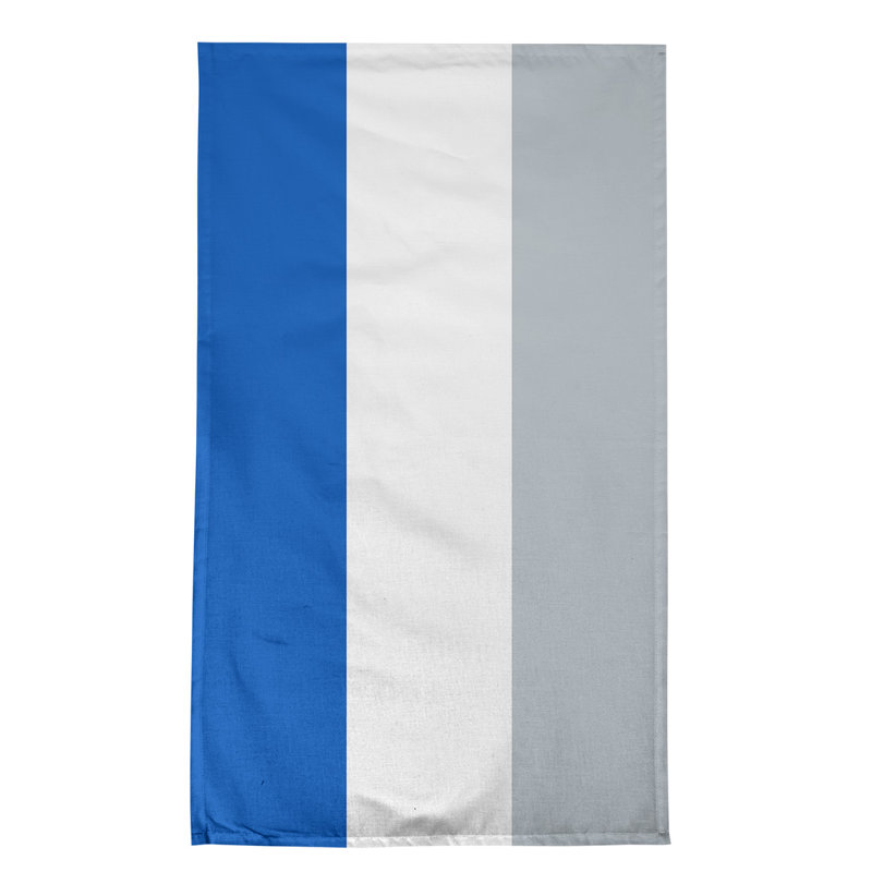 Tea Towel Kitchen Towel, Royal Blue/White/Silver, Cotton Blend