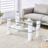 Modern, Glass Top MDF Console Table