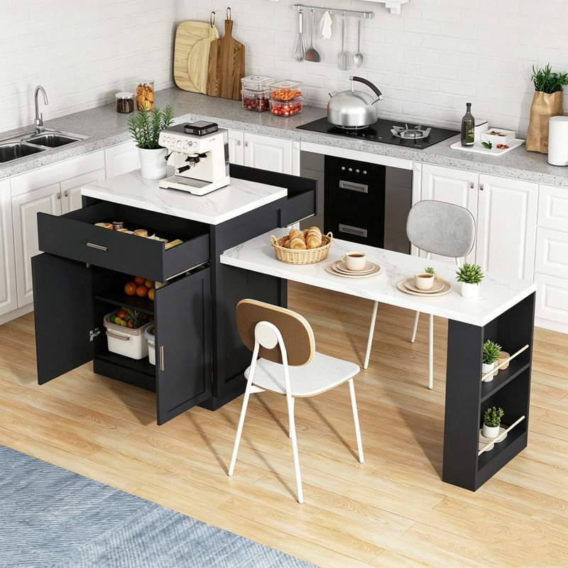 211 cm W Kitchen Island with