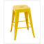 Tabouret à hauteur de comptoir 24 po, ensemble de 2 tabourets de bar en métal sans dossier, empilable, amovible et facile à assembler, peu encombrant pour îlot de cuisine / bar / café / salle à manger (jaune)-83002769-83002776-83002777