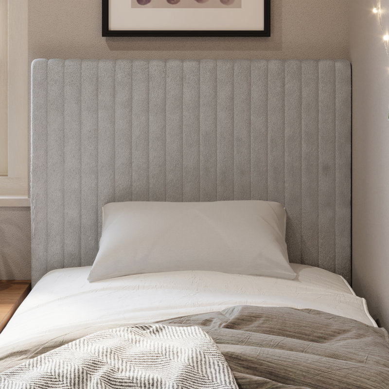 Rainha? -Plush Foam Dorm Headboard -, Gray