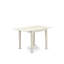 L'ensemble de table de salle à manger 3 pièces contient une table de cuisine rectangulaire avec Dropleaf et 2 chaises en lin, blanc lin-198596754-198596764-198596762