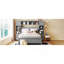 Lit double en bois avec armoire et tablette tout-en-un, gris-1950269123