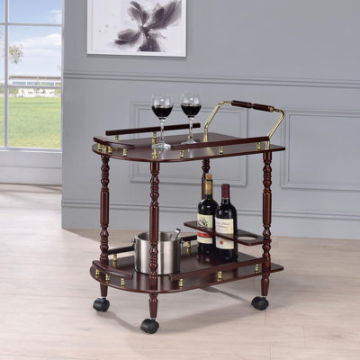Hazar Bar Cart in Merlot by House of Hampton
