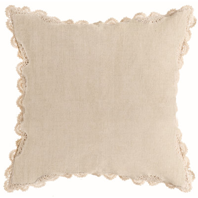 Ribbon Crochet Cotton Reversible Pillow Cover