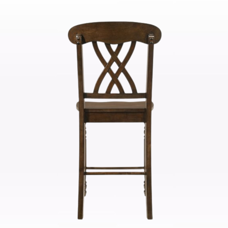 Chaises à hauteur de comptoir Ashen (ensemble de 2), noyer