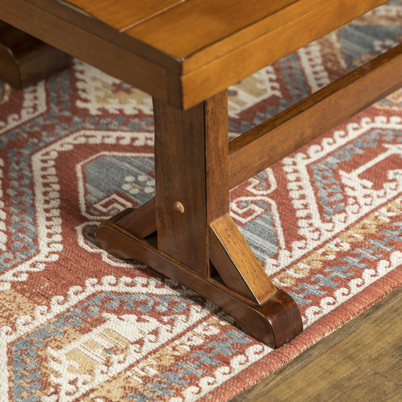 Amarapal Trestle Wood Dining Bench, Antique Brown