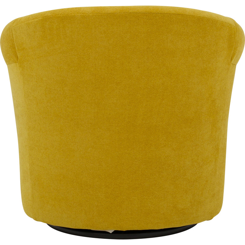 Anstett Upholstered Swivel Barrel Chair, Chloe Marigold