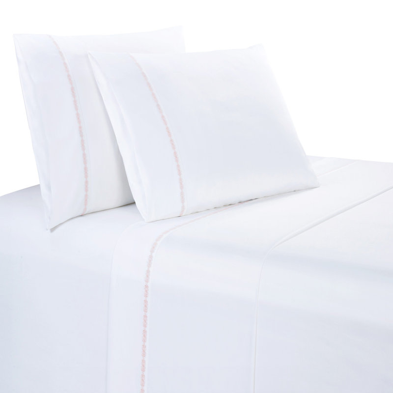 Ensemble de draps Laurel, Rougir, Ensemble de draps pour lit simple + 1 drap-housse 