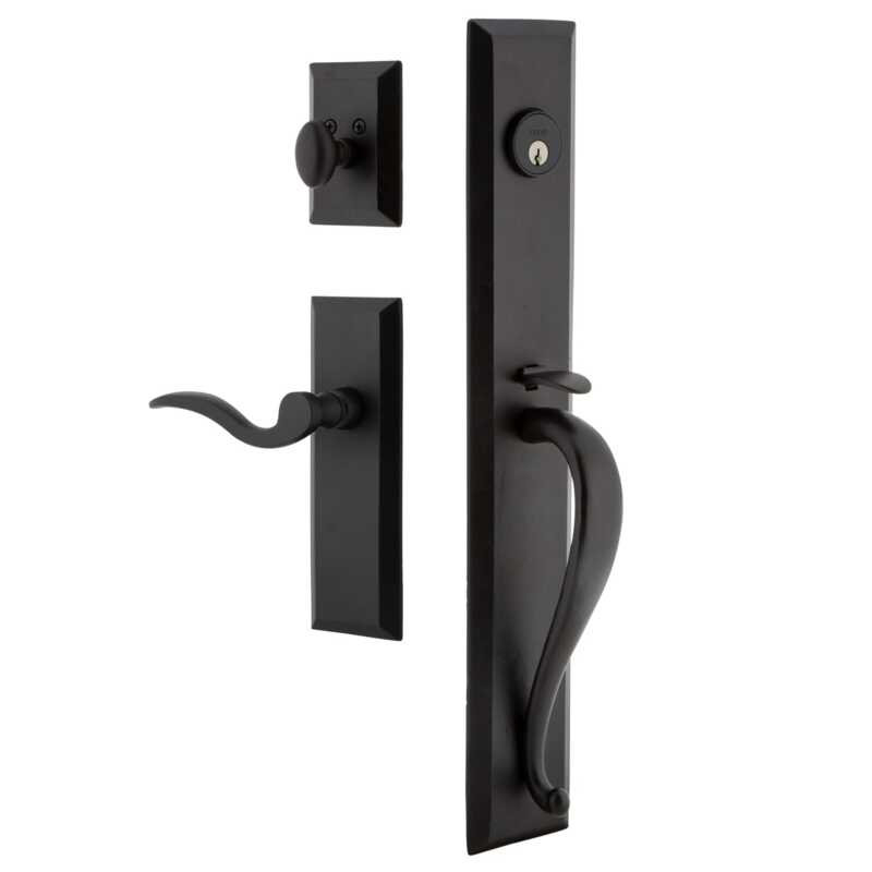 Ensemble de poignées monobloc en fer Ageless avec plaque A et poignée longue, Gauche, 2 3/8"