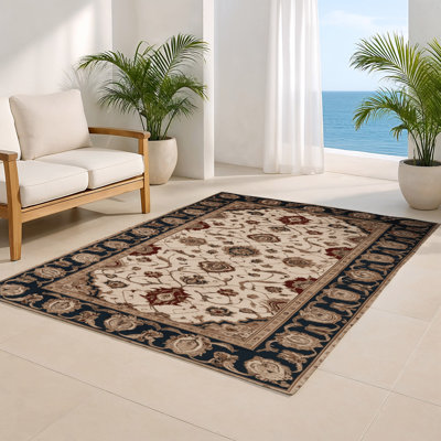 French Brown Indoor and Outdoor Area Rug